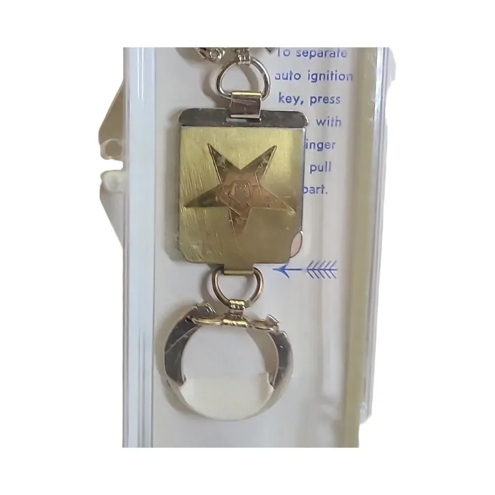 Vintage Temple Treasures By FN Kistner Co. Pull-A-Part Keychain Masonic OES‎